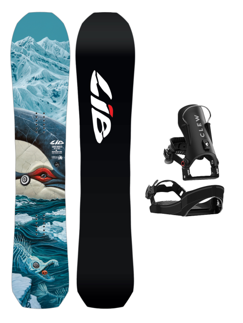 SET Placa Snowboard LIB TECH Orca II 2027 x Legaturi CLEW Independence 1.0 2026 - Black