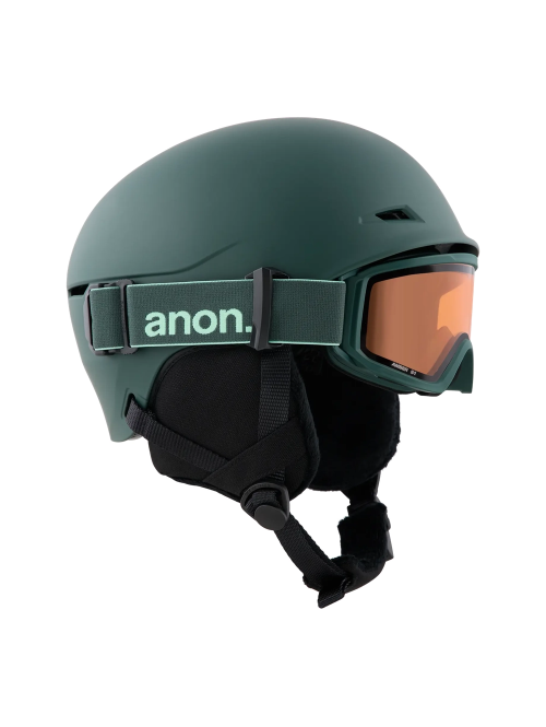 Casca Ski Snowboard Kids ANON - DEFINE Brunswick Green