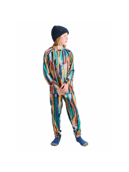 1st Layer BURTON - Kids' and Toddlers' Midweight Base Set - PAINT STRIPE
