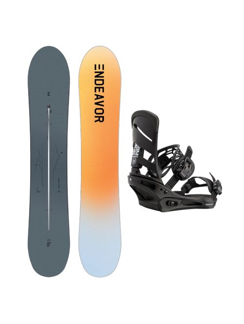 SET Placa Snowboard ENDEAVOR - Apollo Directors PRO 2025 + Legaturi Snowboard BURTON - Men's - MISSION Black W27