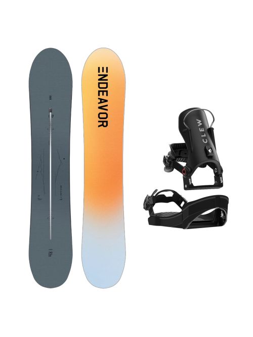 SET ENDEAVOR - Apollo Directors PRO 2025 x Legaturi Snowboard CLEW Independence 1.0 2027 - Black