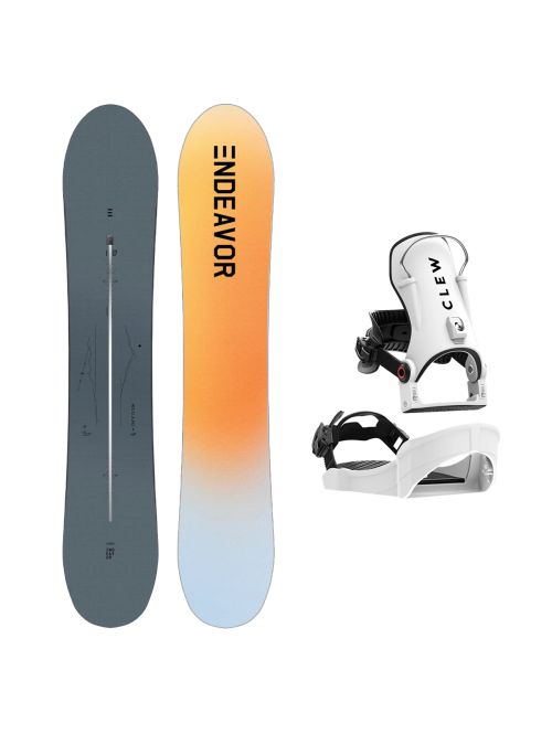 SET ENDEAVOR - Apollo Directors PRO 2025 x Legaturi Snowboard CLEW Independence 1.0 2027 - White