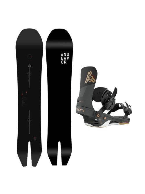 SET Placa Snowboard ENDEAVOR - ARCHETYPE Legacy 2026 164 + Legaturi Snowboard UNION Unisex 2027 ATLAS PRO Black