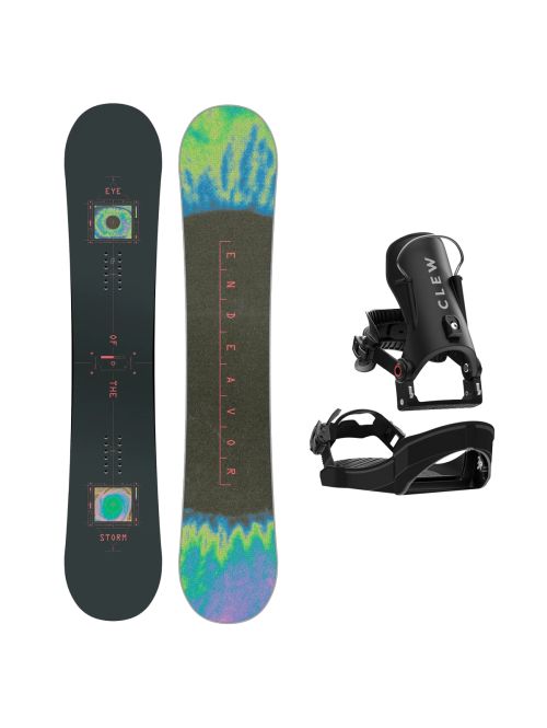 SET Placa Snowboard ENDEAVOR - BOD 2026 + Legaturi Snowboard CLEW Independence 1.0 2027 - Black