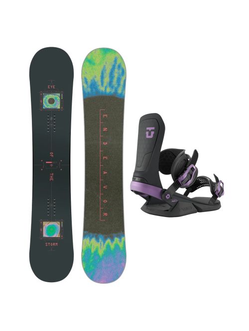 SET Placa Snowboard ENDEAVOR - BOD 2026 + Legaturi Snowboard UNION Unisex 2027 NEO Black