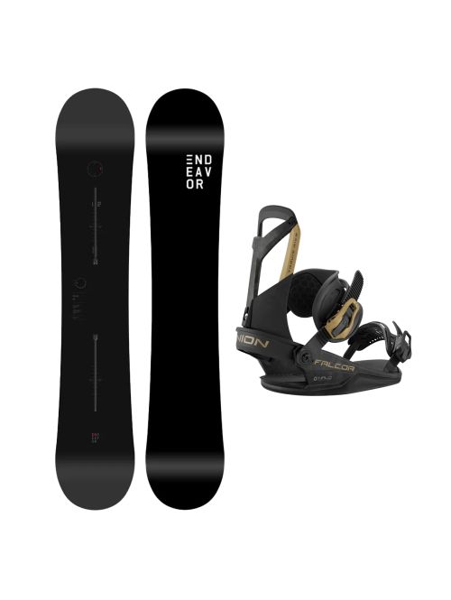 SET Placa Snowboard ENDEAVOR BOD LEGACY 2026 + Legaturi Snowboard UNION Unisex 2027 FALCOR Black