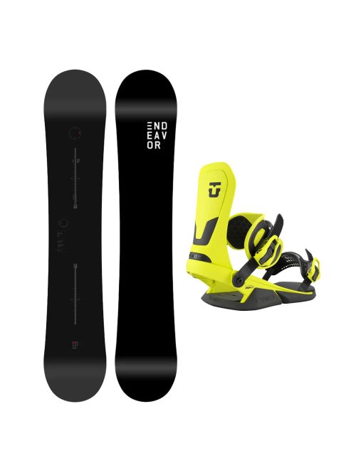 SET Placa Snowboard ENDEAVOR BOD LEGACY 2026 + Legaturi Snowboard UNION Unisex 2027 NEO Neon Yellow