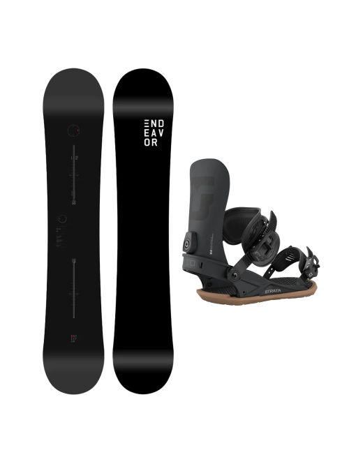 SET Placa Snowboard ENDEAVOR BOD LEGACY 2026 + Legaturi Snowboard UNION Men's 2027 STRATA Black