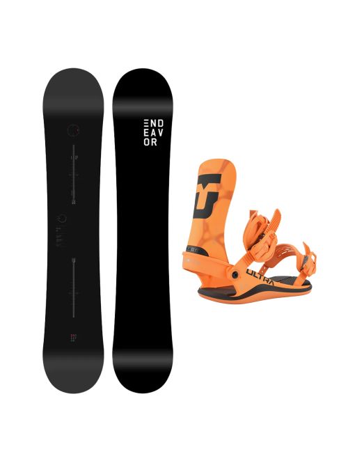 SET Placa Snowboard ENDEAVOR BOD LEGACY 2026 + Legaturi Snowboard UNION Men's 2027 ULTRA Orange