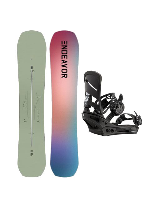 SET Placa Snowboard ENDEAVOR - Free Ranger Directors 2025 + Legaturi Snowboard BURTON - Men's - MISSION Black W27