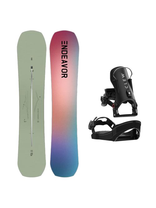 SET ENDEAVOR - Free Ranger Directors 2025 x Legaturi Snowboard CLEW Independence 1.0 2027 - Black