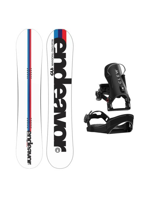 SET Placa Snowboard ENDEAVOR - Pioneer 2026 +Legaturi Snowboard CLEW Independence 1.0 2027 - Black