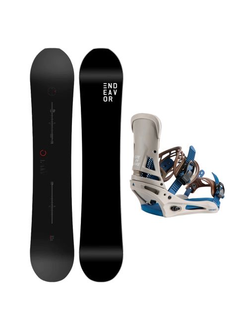 SET Placa Snowboard ENDEAVOR - PIONEER Legacy 2026 + Legaturi Snowboard BURTON - Men's - MALAVITA Warm Gray W27