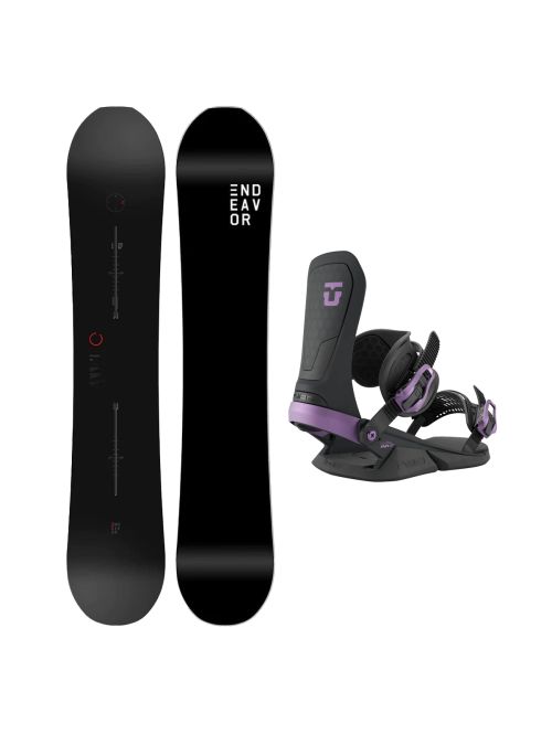 SET Placa Snowboard ENDEAVOR - PIONEER Legacy 2026 + Legaturi Snowboard UNION Unisex 2027 NEO Black