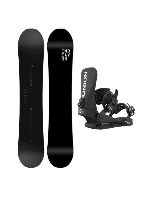 SET Placa Snowboard ENDEAVOR - PIONEER Legacy 2026 + Legaturi Snowboard UNION Men's 2027 STR Black