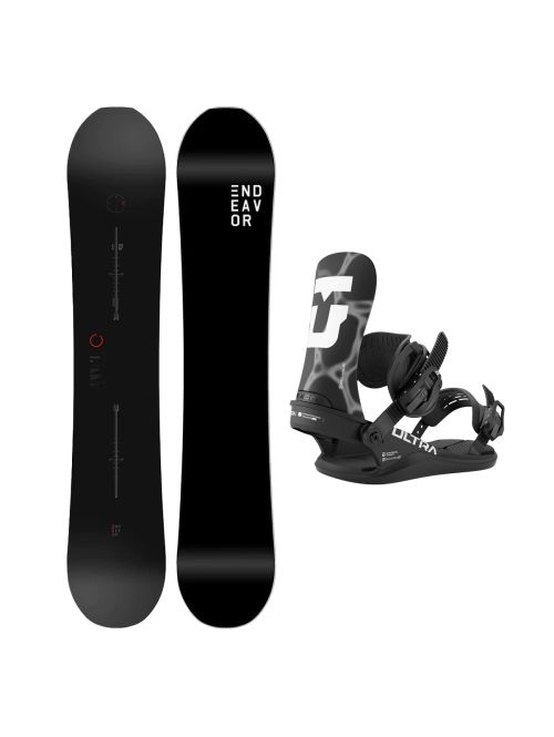 SET Placa Snowboard ENDEAVOR - PIONEER Legacy 2026 + Legaturi Snowboard UNION Men's 2027 ULTRA Black