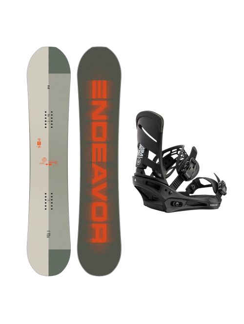 SET Placa Snowboard ENDEAVOR - Pioneer QSL 2025 + Legaturi Snowboard BURTON - Men's - MISSION Black W27
