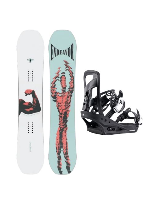 SET Placa Snowboard ENDEAVOR - Ranger 2026 + Legaturi Snowboard BURTON - Men's - FREESTYLE Black W27