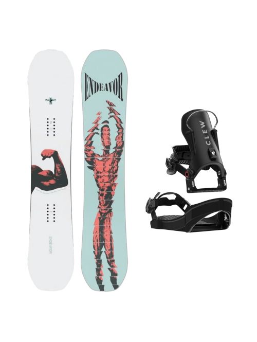 SET Placa Snowboard ENDEAVOR - Ranger 2026 + Legaturi Snowboard CLEW Independence 1.0 2027 - Black