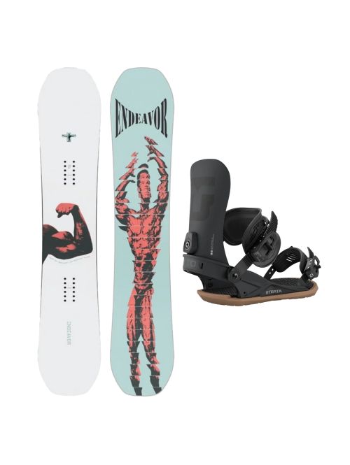 SET Placa Snowboard ENDEAVOR - Ranger 2026 + Legaturi Snowboard UNION Men's 2027 STRATA Black