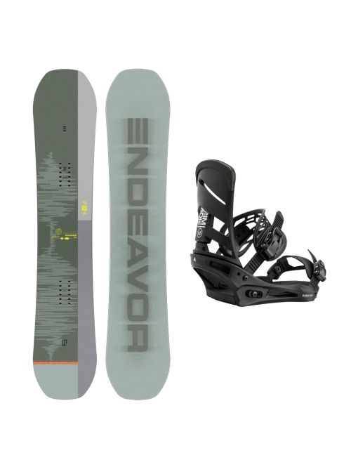 SET Placa Snowboard ENDEAVOR - Ranger QSL 2025 + Legaturi Snowboard BURTON - Men's - MISSION Black W27