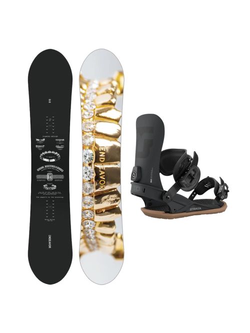 SET Placa Snowboard ENDEAVOR - Rover 2026 + Legaturi Snowboard UNION Men's 2027 STRATA Black