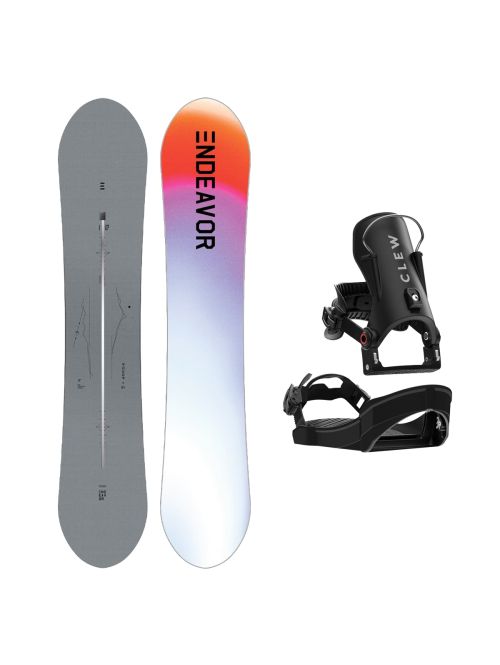 SET ENDEAVOR - Rover Directors PRO 2025 x Legaturi Snowboard CLEW Independence 1.0 2027 - Black