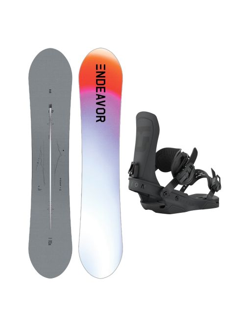 SET ENDEAVOR - Rover Directors PRO 2025 + Legaturi Snowboard UNION Men's 2027 FORCE TEAM Black