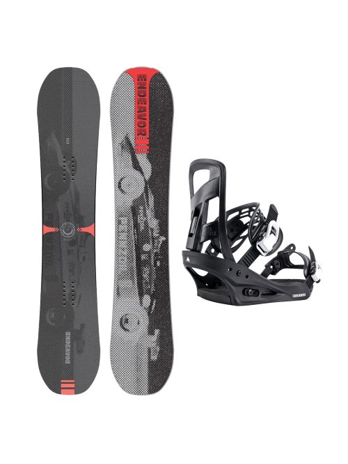 SET Placa Snowboard ENDEAVOR - Sentinal 2026 + Legaturi Snowboard BURTON - Men's - FREESTYLE Black W27