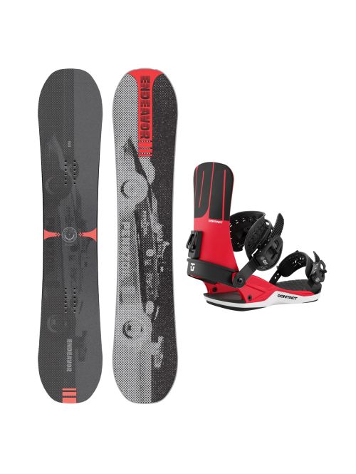 SET Placa Snowboard ENDEAVOR - Sentinal 2026 + Legaturi Snowboard UNION Men's 2027 CONTACT Red
