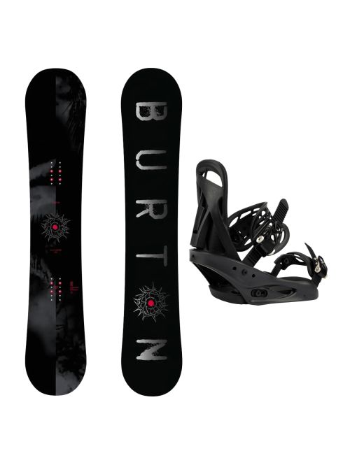 SET Placa Snowboard BURTON - CULTIVATOR Flat Top DARK MIST 2027 + Legaturi Snowboard BURTON - Women's - CITIZEN Black W27