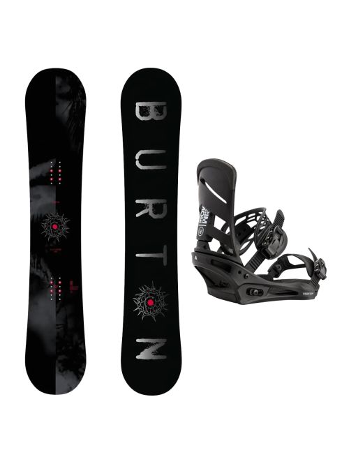 SET Placa Snowboard BURTON - CULTIVATOR Flat Top DARK MIST 2027 + Legaturi Snowboard BURTON - Men's - MISSION Black W27