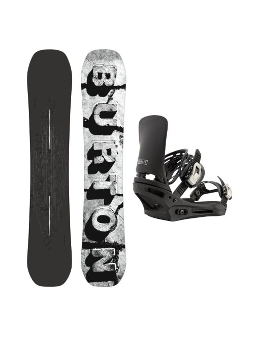 SET Placa Snowboard BURTON - Men's - CUSTOM X Camber 2027 + Legaturi Snowboard BURTON - Men's - CARTEL Black W27