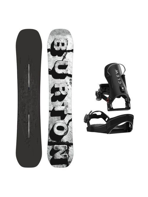 SET Placa Snowboard BURTON - Men's - CUSTOM X Camber 2027 + Legaturi Snowboard CLEW Independence 1.0 2027 - Black
