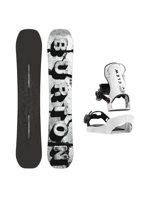 SET Placa Snowboard BURTON - Men's - CUSTOM X Camber 2027 + Legaturi Snowboard CLEW Independence 1.0 2027 - White