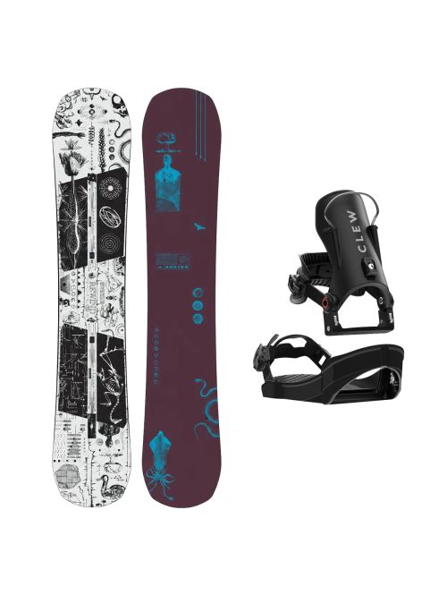 SET Placa Snowboard BURTON - REWIND PurePop Camber 2027 + Legaturi Snowboard Legaturi Snowboard CLEW Independence 1.0 2027 - Black