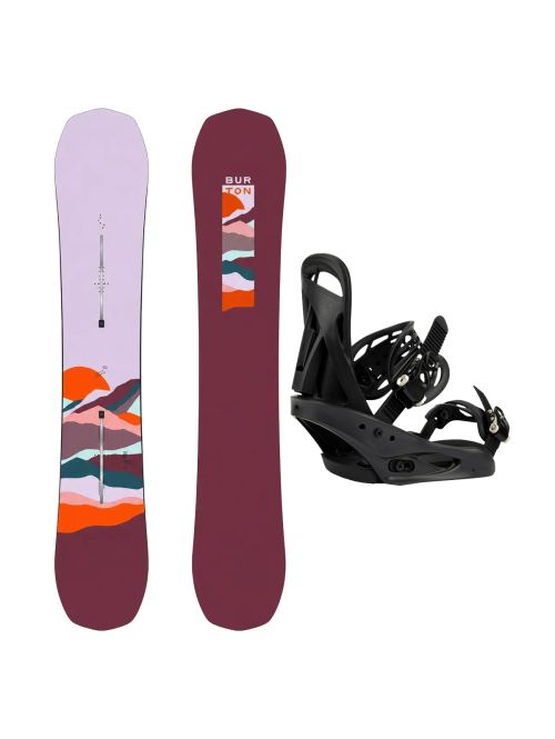 SET Placa Snowboard BURTON - SPELLBINDER PurePop Camber HORIZON 2027 + Legaturi Snowboard BURTON - Women's - CITIZEN Black W27