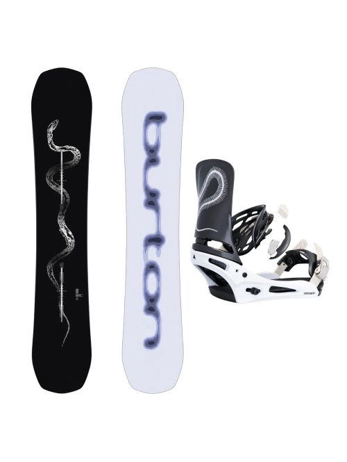 SET Placa Snowboard BURTON - SPELLBINDER PurePop Camber SERPENT 2027 + Legaturi Snowboard BURTON - Men's - CARTEL Skeleton Snake W27