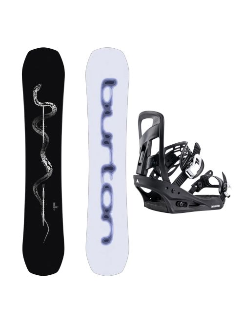 SET Placa Snowboard BURTON - SPELLBINDER PurePop Camber SERPENT 2027 + Legaturi Snowboard BURTON - Men's - FREESTYLE Black W27
