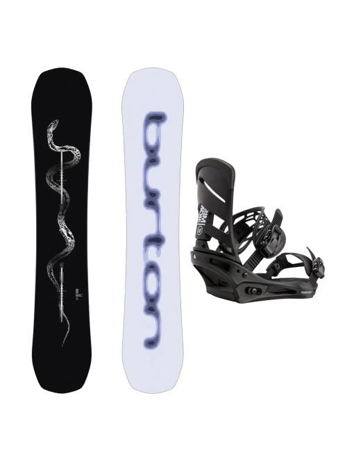 SET Placa Snowboard BURTON - SPELLBINDER PurePop Camber SERPENT 2027 + Legaturi Snowboard BURTON - Men's - MISSION Black W27