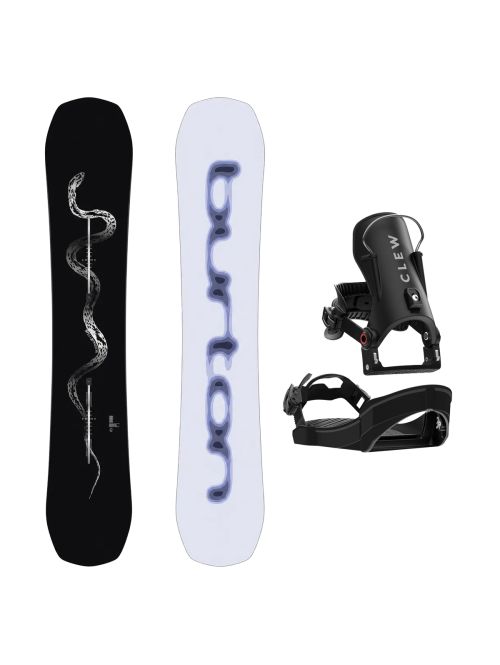 SET Placa Snowboard BURTON - SPELLBINDER PurePop Camber SERPENT 2027 + Legaturi Snowboard CLEW Independence 1.0 2027 - Black