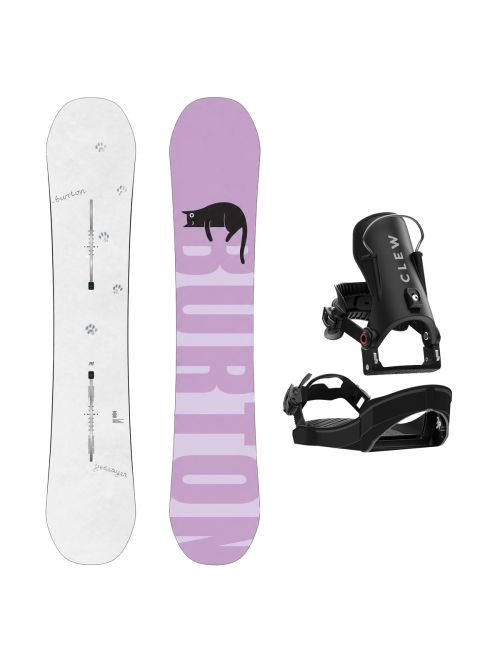 SET Placa Snowboard BURTON - Women's - YEASAYER Flying V PAWS 2027 + Legaturi Snowboard CLEW Independence 1.0 2027 - Black