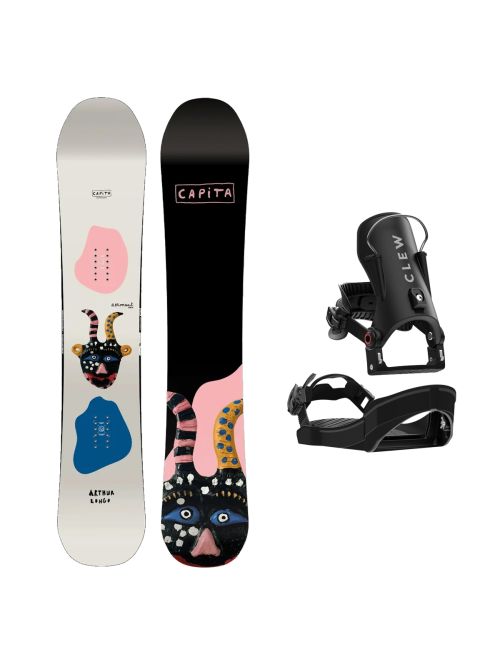 SET Placa Snowboard CAPiTA - AERONAUT WIDE 2027 - 158W + Legaturi Snowboard CLEW Independence 1.0 2027 - Black