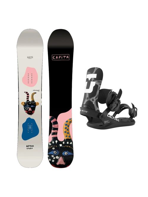SET Placa Snowboard CAPiTA - AERONAUT WIDE 2027 - 158W + Legaturi Snowboard UNION Men's 2027 ULTRA Black