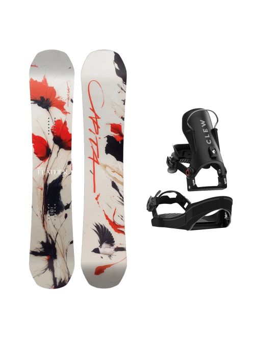 SET Placa Snowboard CAPiTA - BIRDS OF A FEATHER 2027 + Legaturi Snowboard CLEW Independence 1.0 2027 - Black