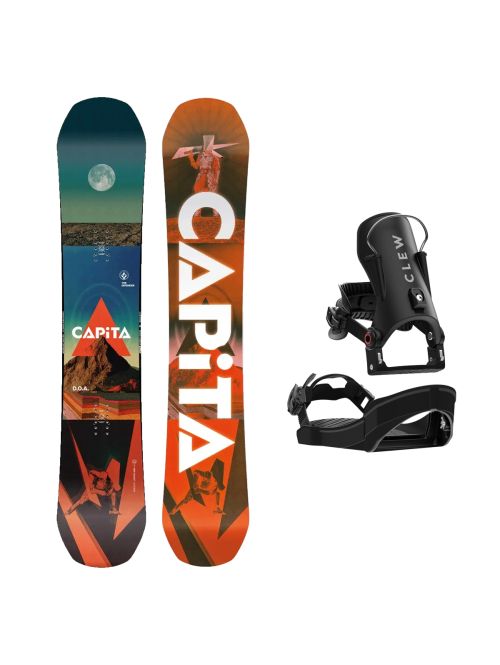 SET Placa Snowboard CAPiTA - D.O.A. 2027 + Legaturi Snowboard CLEW Independence 1.0 2027 - Black