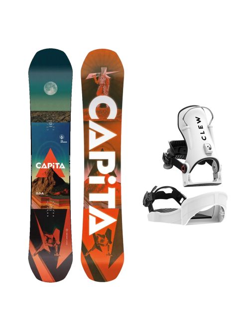 SET Placa Snowboard CAPiTA - D.O.A. 2027 + Legaturi Snowboard CLEW Independence 1.0 2027 - White