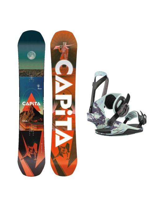 SET Placa Snowboard CAPiTA - D.O.A. 2027 + Legaturi Snowboard UNION Unisex 2027 FALCOR Glacier Shadow