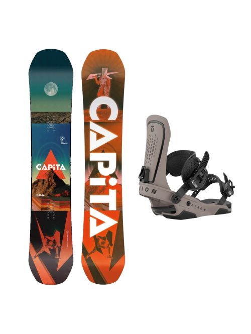 SET Placa Snowboard CAPiTA - D.O.A. 2027 + Legaturi Snowboard UNION Men's 2027 FORCE Brown