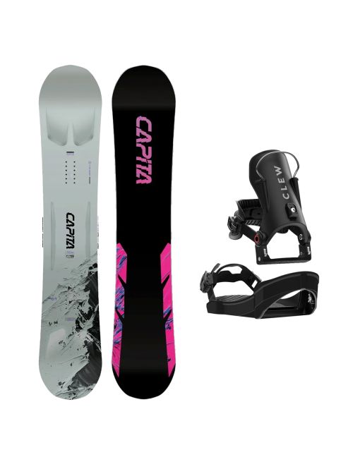 SET Placa Snowboard CAPiTA - MEGA MERCURY 2027 - 157 + Legaturi Snowboard CLEW Independence 1.0 2027 - Black
